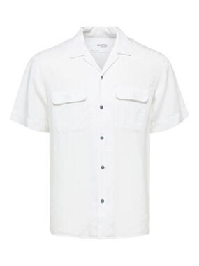Selected Homme Bright White Short Sleeve Shirt/7135